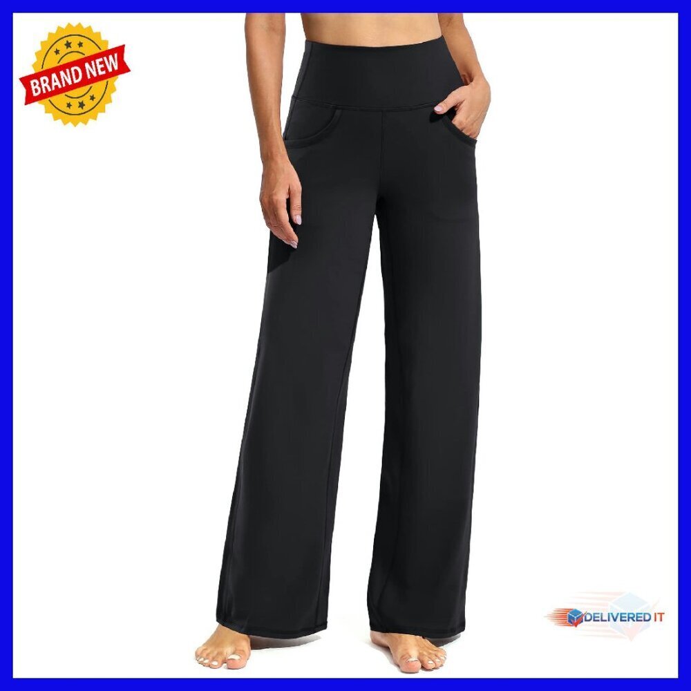 Wide Leg Yoga Pants with Pockets High Waist Stretch Lounge Sweatpants